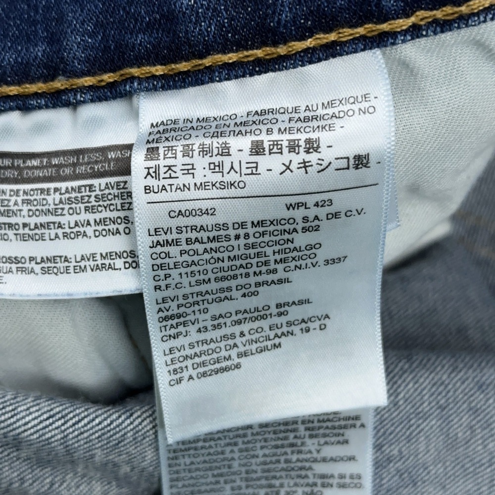 Levi's 505 Jeans Men's 36x30 Blue Straight Medium Wash Stretch Denim EUC - Picture 3 of 10